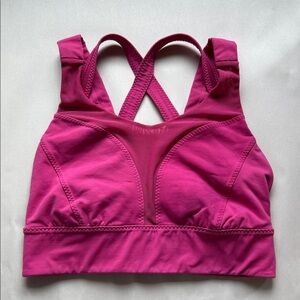Lululemon Oxygen Sports Bra Womens 6 yoga workout Mesh panels Jewelled Magenta